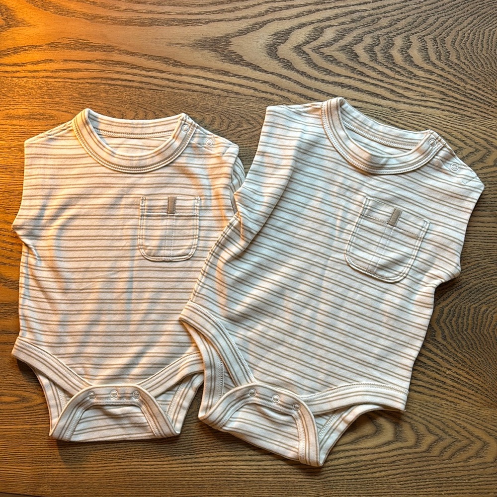NWOT BR Baby 2 Pack body suit 0-3 and 3-6 months